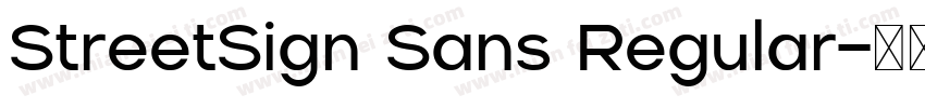 StreetSign Sans Regular字体转换